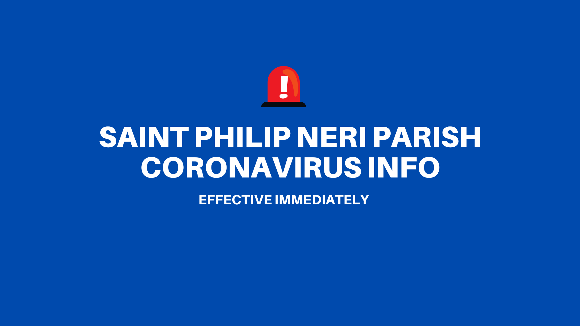 Parish Coronavirus Update